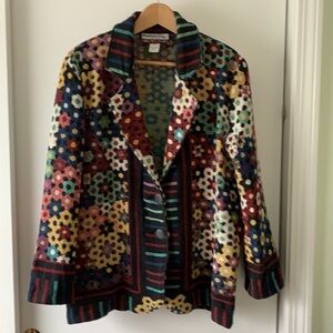 It’s Outta The Bag Unge Potch Ket Vintage Floral Blazer S